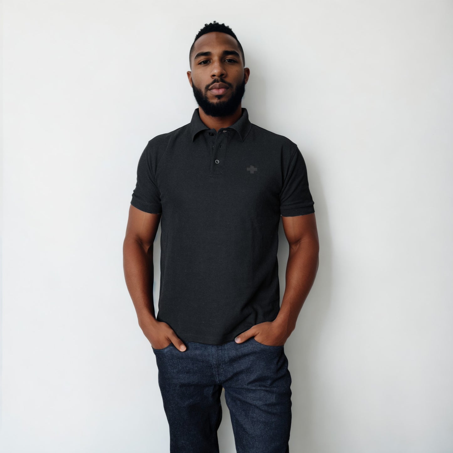 PLAYER - BLACK POLO SHIRT