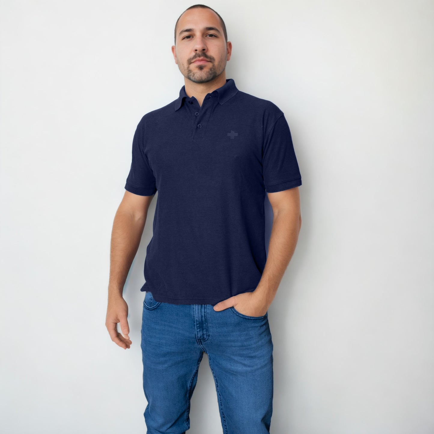 PLAYER - NAVY POLO SHIRT