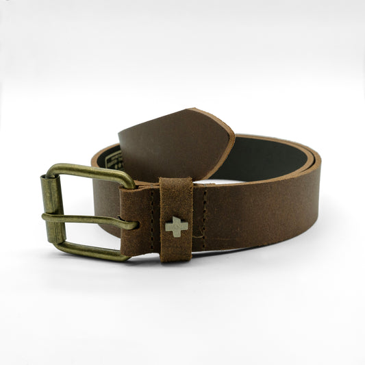 JOHN - BROWN LOGO BELT