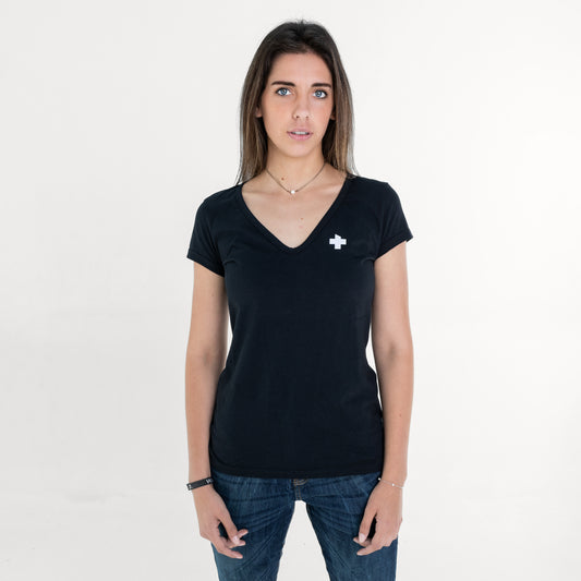 LOGO T - BLACK V-NECK